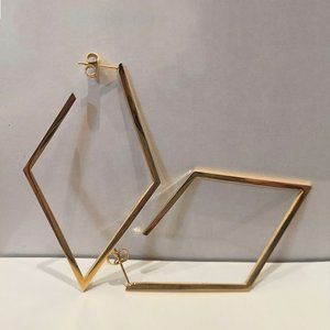 Jewelry - 18K Gold Stainless Steel Geometric Hoop Earrings Jewelry - 18K Gold Stainless Steel Geometric Hoop Earrings